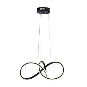 Lustre Pendente Taschibra Design Tóquio 30w Led 45cm Luz Quente 3000k Bivolt Preto