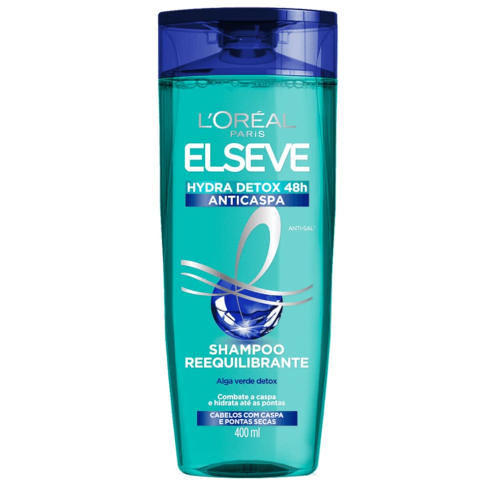Shampoo Elseve Detox Anticaspa Reequilibrante 400ml