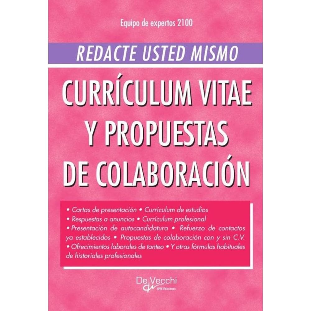 Redacte usted mismo currículum vitae y propuestas de colaboración - Espanhol