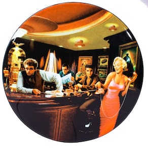 Luminoso de Parede Estrelas de Hollywood Elvis Marilyn James Dean Bogie Retrô Vintage Bar, Garagem