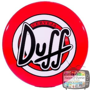 Luminoso de Parede Cerveja Duff Retrô Vintage para Bar, Garagem, Churrasqueira, Espaço Gourmet