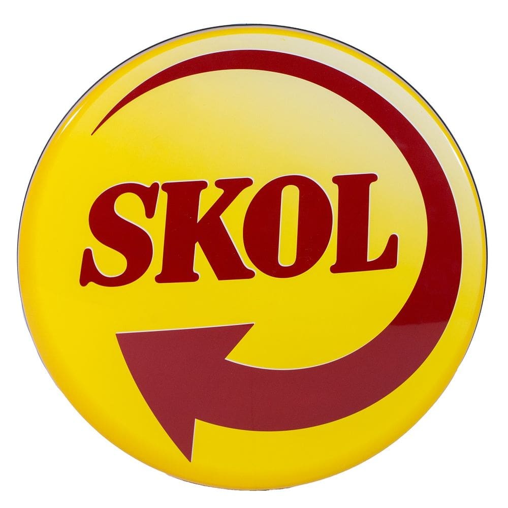 Luminoso de Parede Cerveja Skol Retrô Vintage para Bar, Garagem, Churrasqueira, Espaço Gourmet