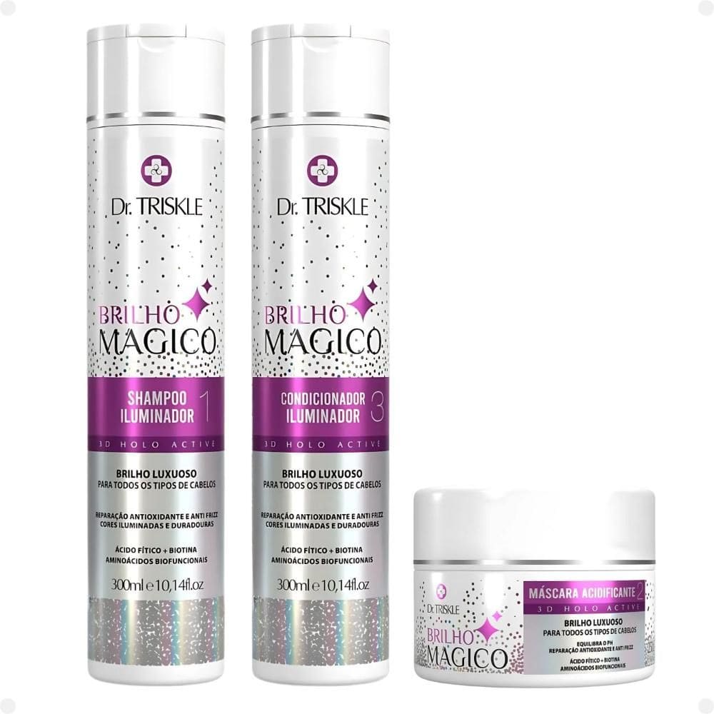 Kit Dr Triskle Brilho Mágico: Shampoo, Condicionador e Máscara