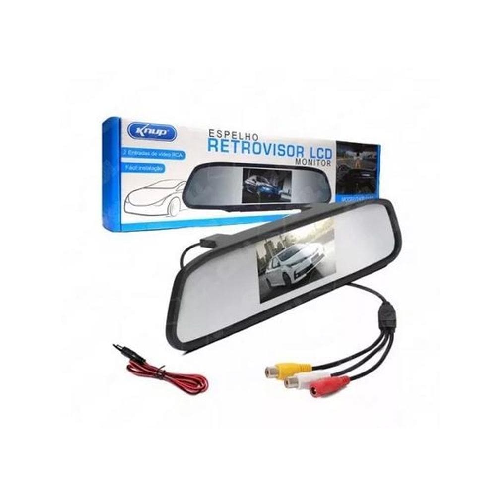 Espelho Retrovisor Monitor Tela Lcd 4.3 (kp-s107)