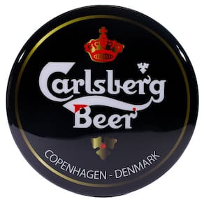 Luminoso de Parede Cerveja Carlsberg Retrô Vintage para Bar, Garagem, Churrasqueira, Espaço Gourmet