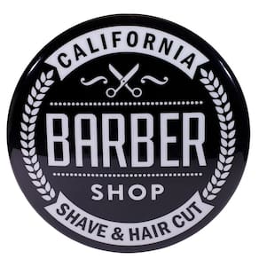 Luminoso de Parede Barber Shop Preto Retrô Vintage P/ Barbearia, Salão, Bar, Garagem, Churrasqueira