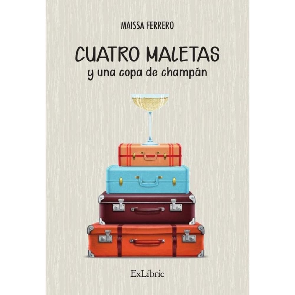 Cuatro maletas y una copa de champán - Espanhol