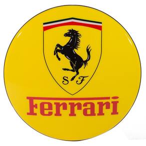 Luminoso de Parede Ferrari Amarelo Retrô Vintage Bar, Garagem, Churrasqueira,marcas de Carro,oficina