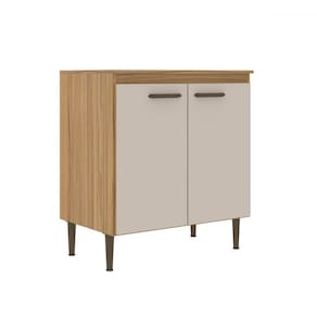 Balcão de Cozinha 80,2 Cm 2 Portas 1 Prateleira Co6202 Ipê/Cristalo - Decibal