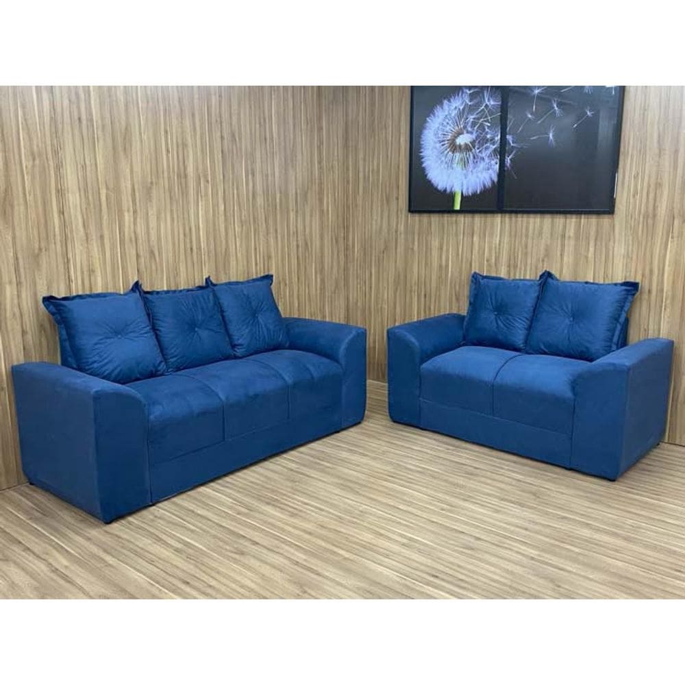 Sofá 2 e 3 Lugares Azul 410 Porto