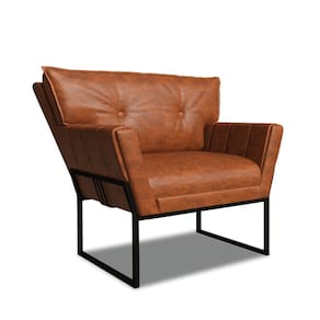 Poltrona Sala de Estar Industrial Pto Anitta Sintético PU Nozes D03 - D`Rossi