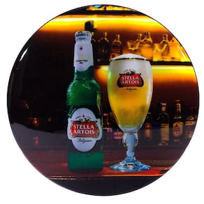 Luminoso de Parede Cerveja Stella Artois Garrafa Retrô Vintage para Bar, Garagem, Churrasqueira