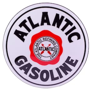 Luminoso de Parede Posto Atlantic Retrô Vintage para Bar, Garagem, Churrasqueira, Espaço Gourmet