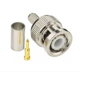 Kit 10 Peças Conector BNC Macho para Crimpar RG6