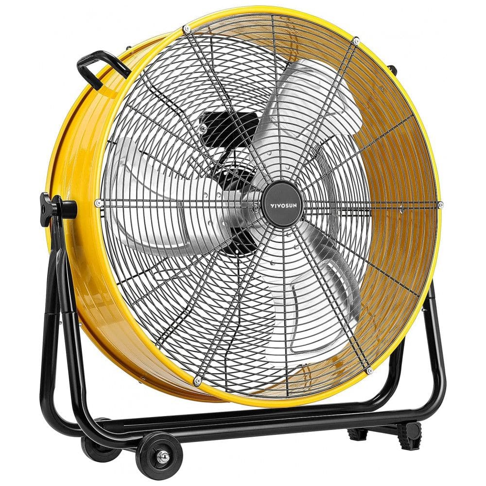 Ventilador Industrial, com 3 Velocidades, 110V 244W, VIVOSUN, Amarelo