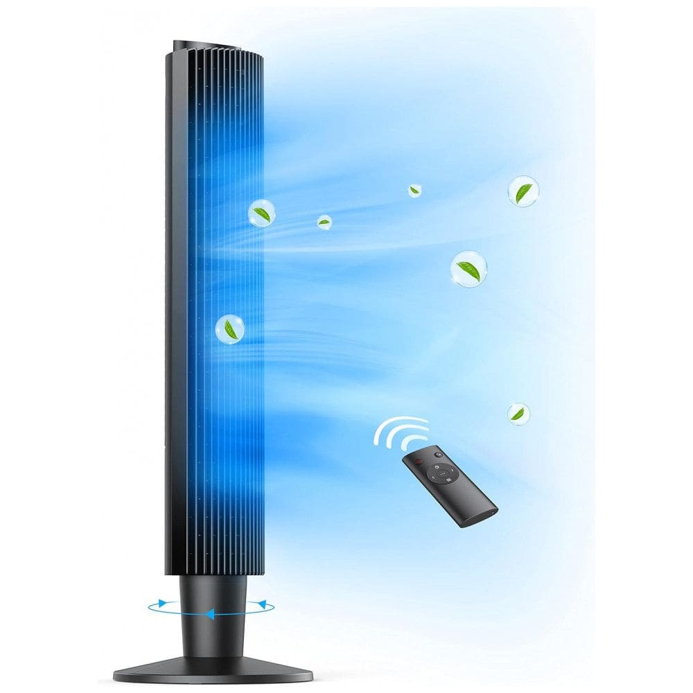 Ventilador de Torre com 5 Velocidades, Controle Remoto, Modo Sono, 110V 45W, Mirdred, Preto