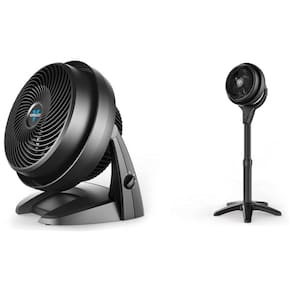 Conjunto de Ventilador de Mesa e de Torre Vornado 630 e 602, 110V, Preto