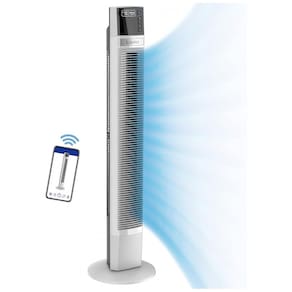 Ventilador de Torre Oscilante com 4 Velocidades, Alexa e Temporizador, 110V Lasko T48401, Branco