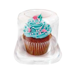 Embalagem Cúpula Cristal Flip Para Cupcake, Bolo e Bento Cake 20 Peças