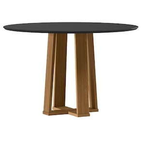 Mesa De Jantar 120 Cm Isabela Com Vidro Ype Preto - New Ceval