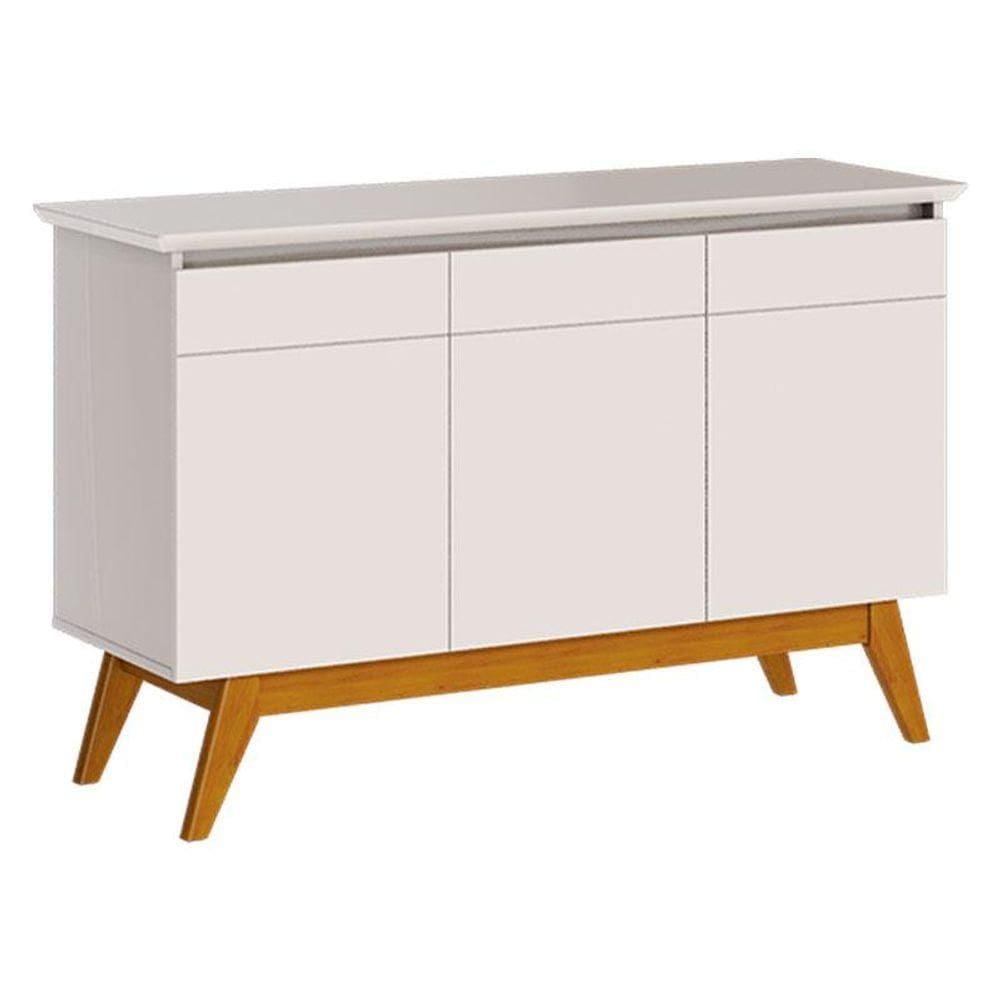 Aparador Para Sala Buffet Classic 3 Portas Off White - Imcal