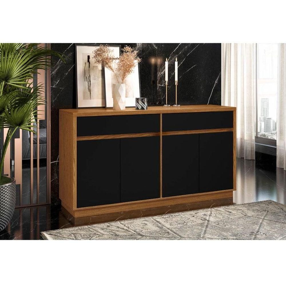 Aparador Buffet Ambiente Ana Ype Preto - New Ceval