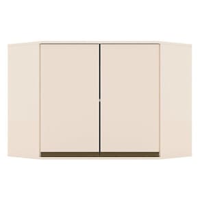 Armário Aéreo Canto Oblíquo 2 Portas évelin Off White - Henn
