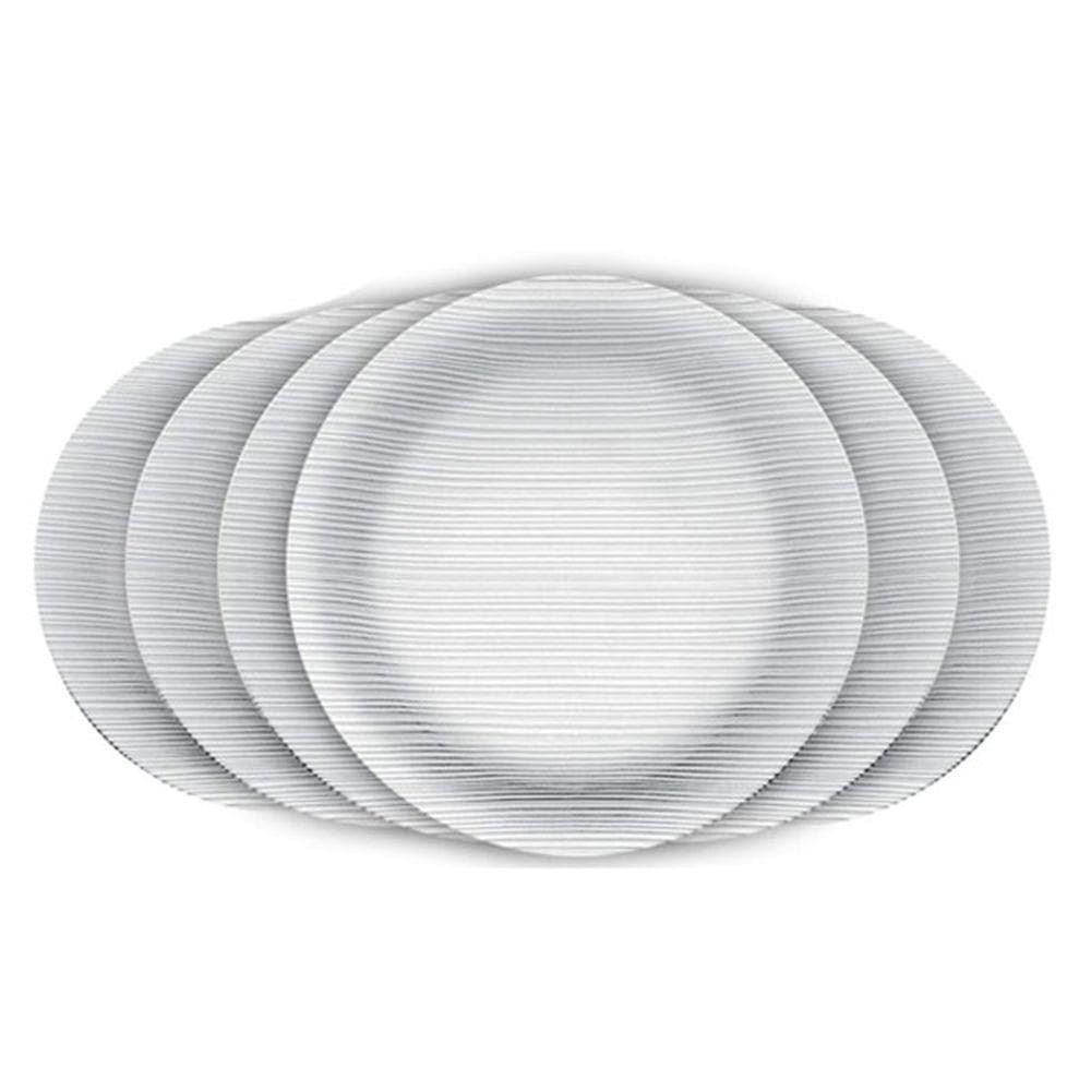 Prato Raso Vidro Duralex 23cm Diamante 6 Unidades - Nadir