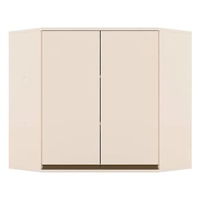 Armário Aéreo Canto Oblíquo 2 Portas 83 Cm Connect Off White - Henn
