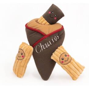 Pelúcia Zippypaws Burrow Brinquedo Com Apito Cone de Churro Para Cães E Gatos