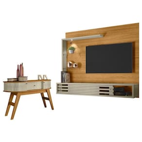 Estante Home Theater Suspenso Frizz Select Com Aparador Estoril Cumaru Opala