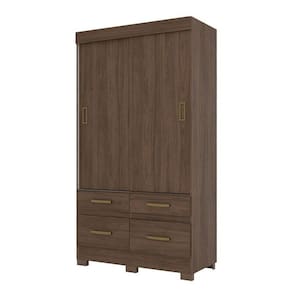 Guarda Roupa Solteiro Be25 Castanho Flex - Briz Móveis