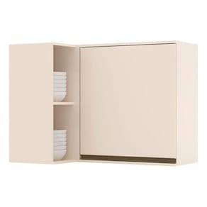 Armário Aéreo Canto Reto 1 Porta évelin Off White - Henn