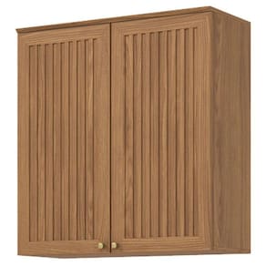 Armário Aéreo 2 Portas Ripado 80 Cm Requinte Nature - Henn