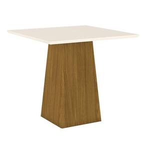 Mesa De Jantar Sarah 90 Cm Tampo Reto Nature Off White - Henn