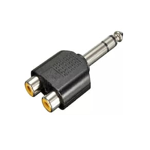 Kit 5 Adaptadores P10 Mono x 2 Jack RCA - Conectores