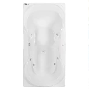 Banheira de Hidromassagem Due Gran Luxo 160x90x50cm - P1 - com Aquecedor e Cromoterapia Branco