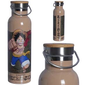 Garrafa Monkey D. Luffy Térmica 12 Horas Quente Gelada 600ml Com Alça Oficial One Piece