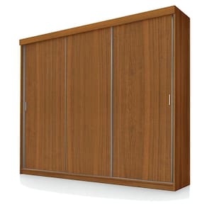 Guarda Roupa Casal Ímola 3 Portas de Correr Carvalho New - Luapa