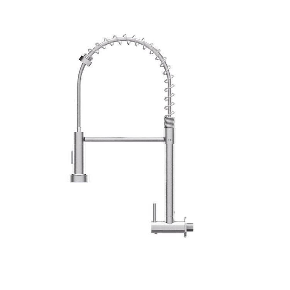 Kit 2 Torneiras Gourmet Parede Cozinha Escovada Água Fria Civitt Cromado