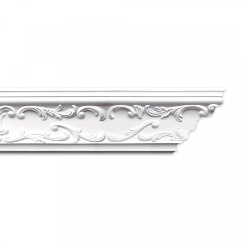 Kit com 5 Barras Roda Teto Romy Perfil de Poliestireno Homestar 10m Branco