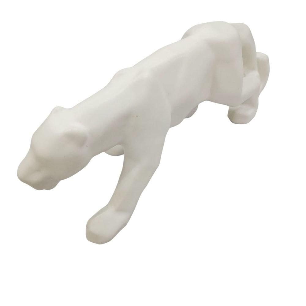 Figura Leopardo cor Branco 20 cm - Western