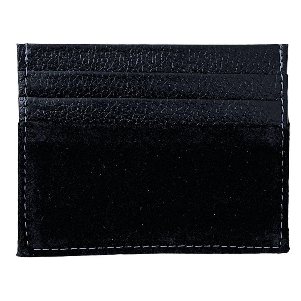 Porta Cartão Slim Em Couro Camurça Preto