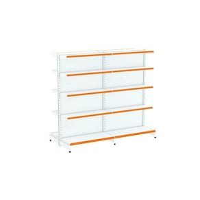 Kit 2 Módulos De Gôndolas Centro 2,02 Fit40 Amapá Expositor Branco