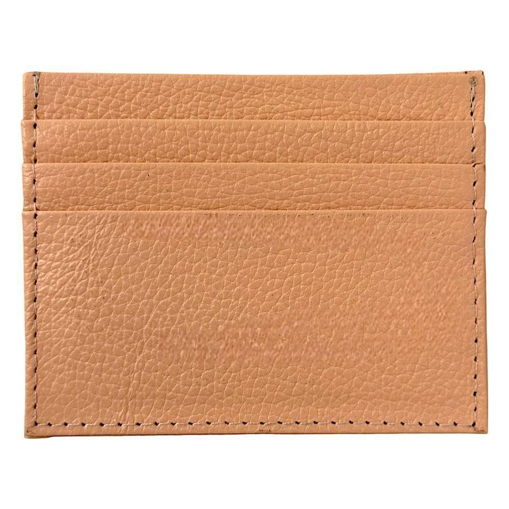 Porta Cartão Slim Em Couro Nude