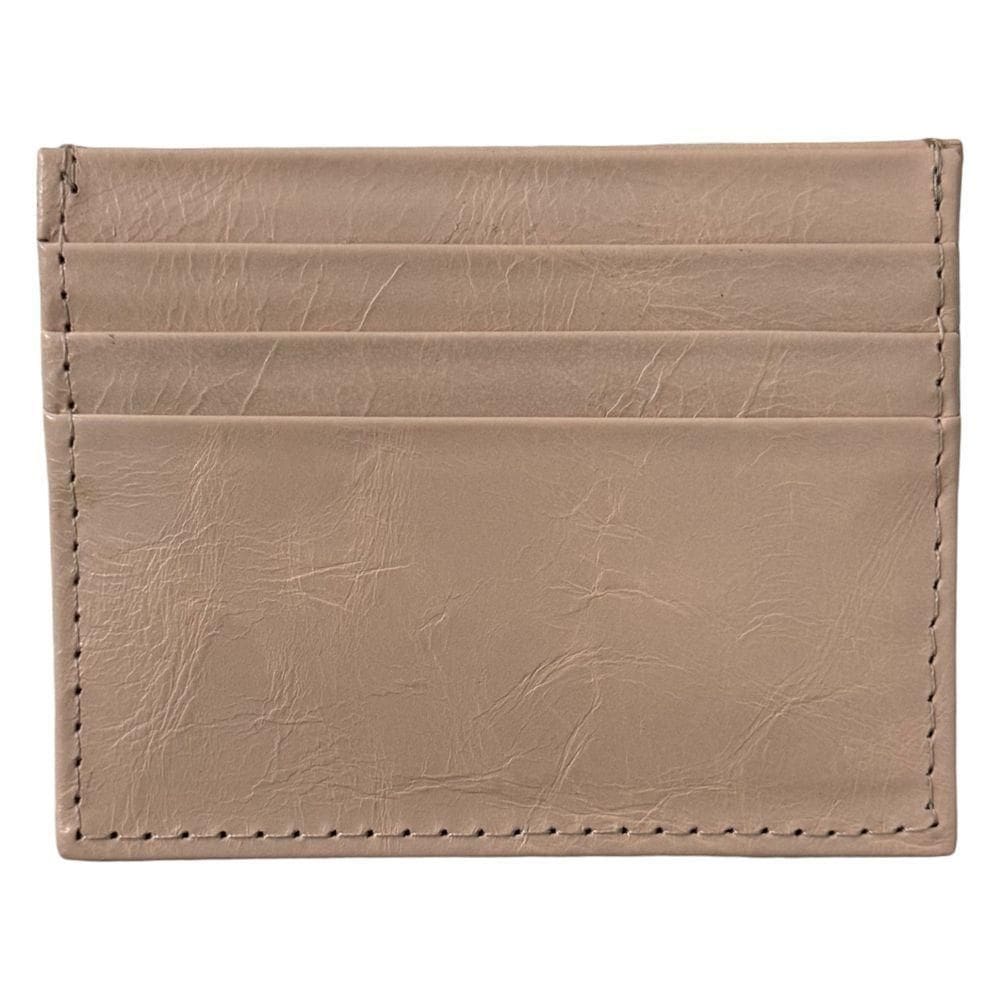 Porta Cartão Slim Em Couro Verniz Quartzo