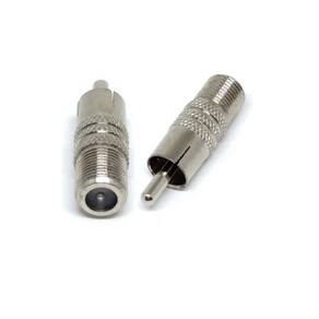 Kit 10 Adaptadores RCA Macho x F Fêmea Níquel