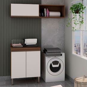 Armário Multiuso Acquaflex 3 Peças Relax Ebano/Off White - Genialflex