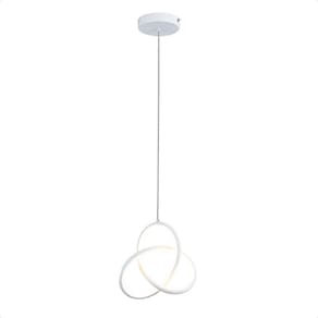 Pendente Led Moderno Taschibra Catar 15W Luz Quente 3000K Bivolt Branco