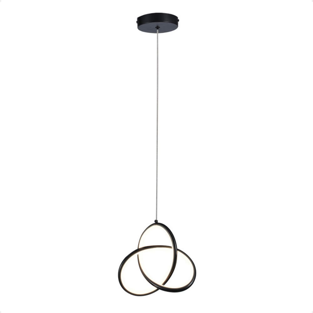 Pendente Led Moderno Taschibra Catar 15W Luz Quente 3000K Bivolt Preto